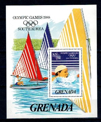Grenada 1988 - Jocurile Olimpice Seul, colita neuzata