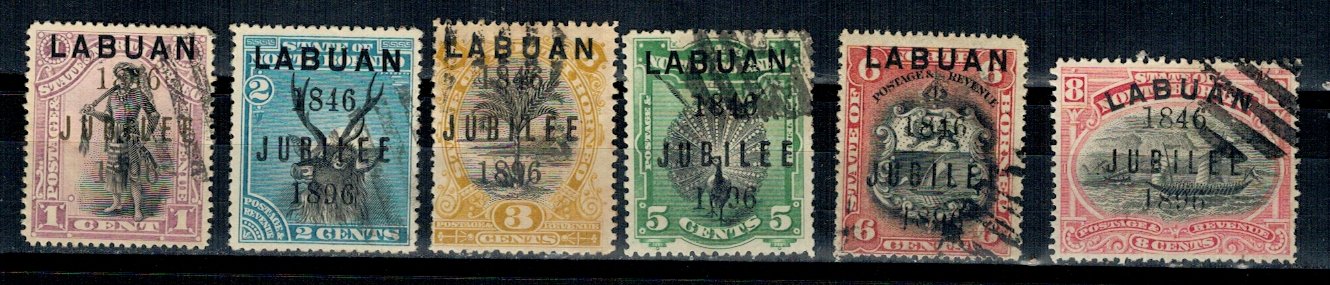 Labuan 1896  - Jubilee, supratipar, serie stampilata