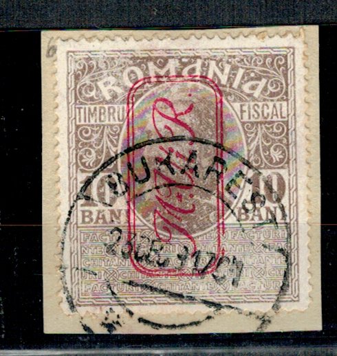 1917 - Ocup. germana, Timbru Fiscal, Mi6 stampilat