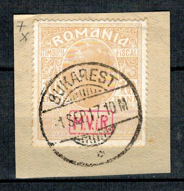 1917 - Ocup. germana, Timbru Fiscal, Mi7x stampilat