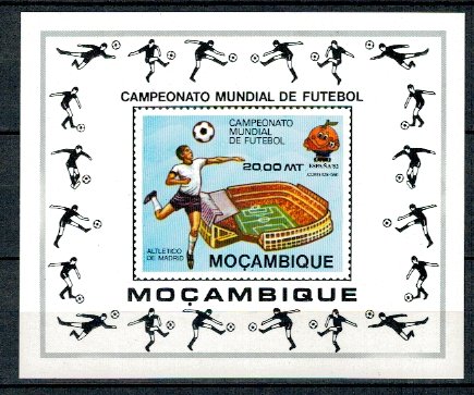 Mozambic 1981 - CM fotbal Spania, colita neuzata