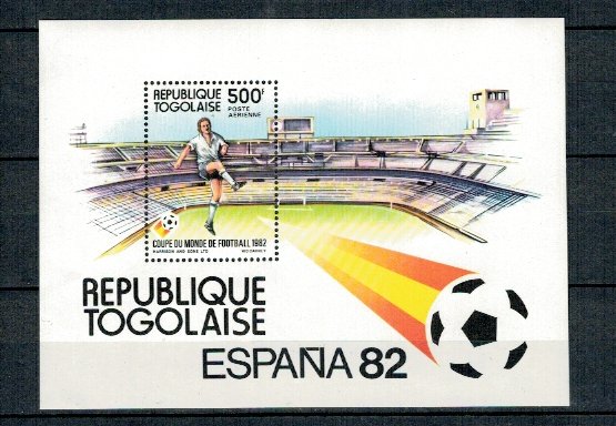 Togo 1982 - Camp. Mondial de fotbal, colita neuzata