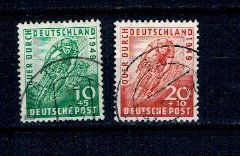 Zona Brit-Americana 1948 - Ciclism, turul Germaniei serie stampi