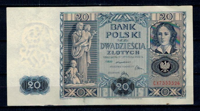 Polonia 1936 - 20 zlotych, circulata (XF)