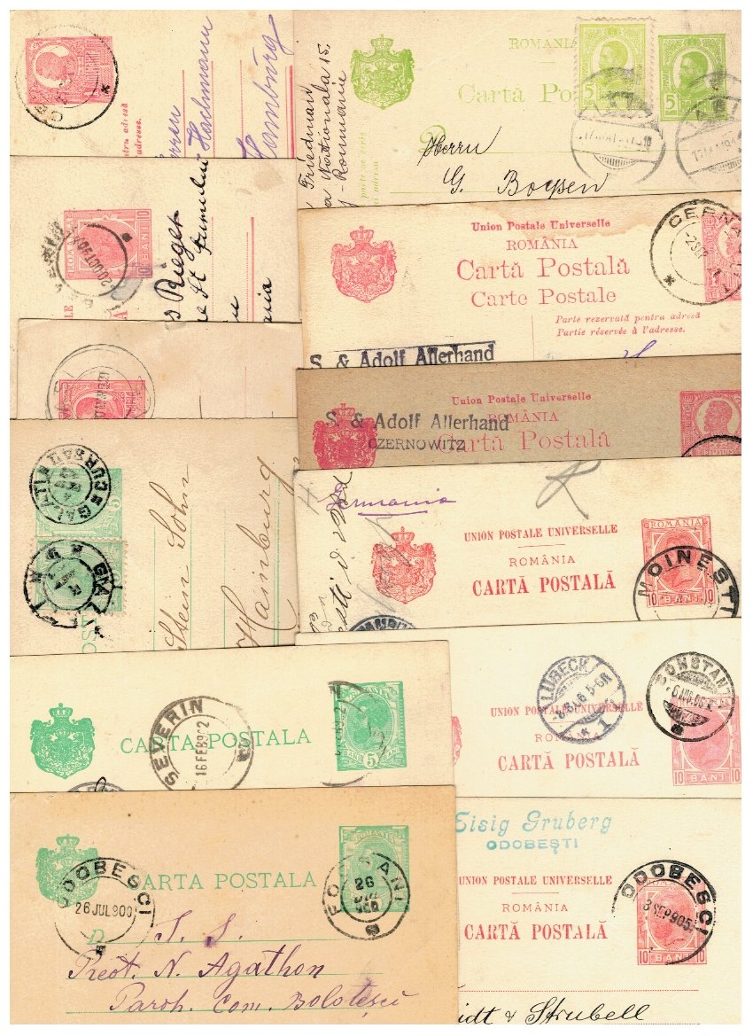 Romania 1900-1916 - lot 19 carti postale, intreguri