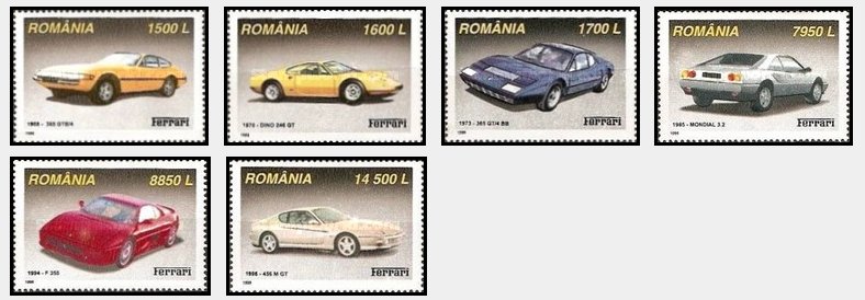 1999 - Automobile Ferrari, serie neuzata