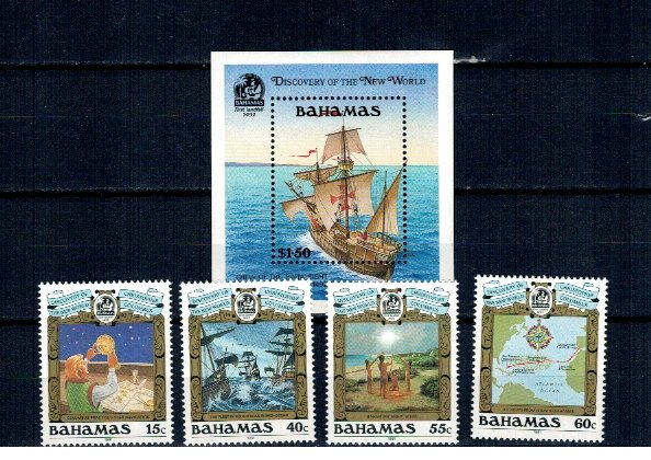 Bahamas 1991 - Descoperirea Americii, vapoare, serie+colita neuz