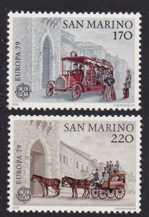 San Marino 1979 - Europa, transport, trasuri, auto, serie neuzat