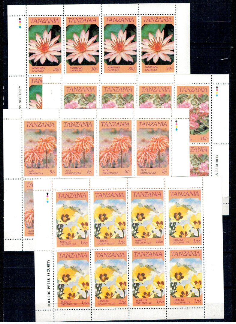 Tanzania 1986 - Flori, serie KLB neuzate