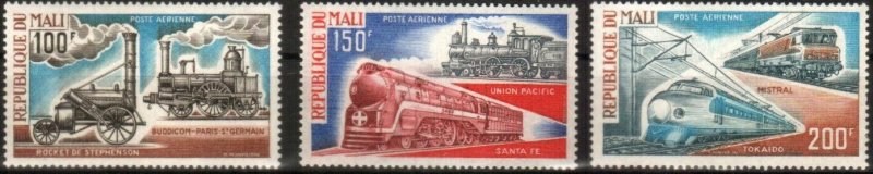 Mali 1973 - Locomotive, trenuri, serie neuzata