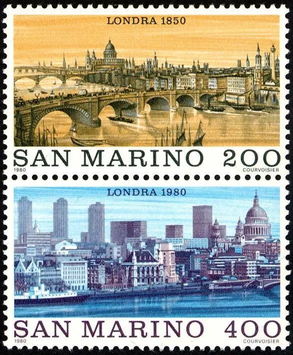 San Marino 1980 - Londra, vederi, serie neuzata