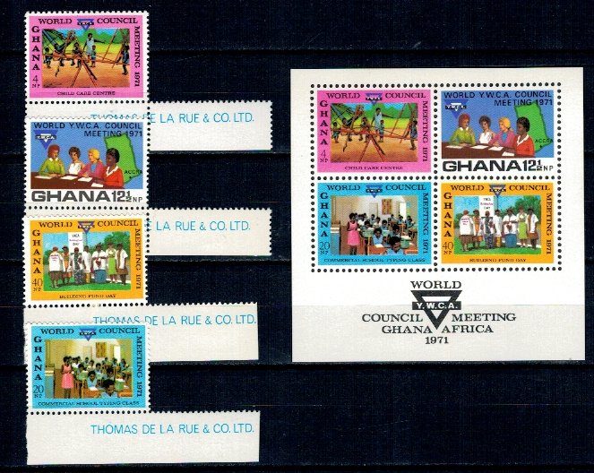 Ghana 1971 - YMCA, serie+bloc neuzat