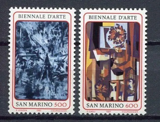 San Marino 1987 - Bienala de arta, serie neuzata