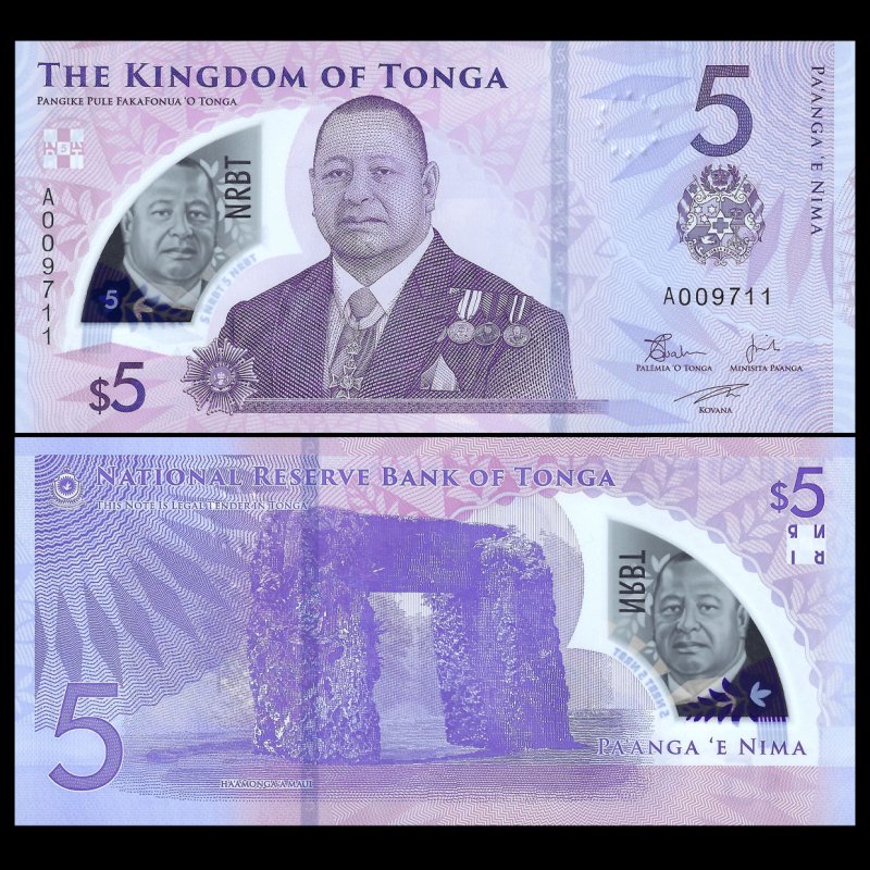 Tonga 2023 - 5 Pa\'anga UNC