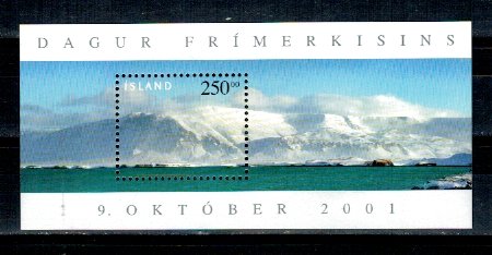 Islanda 2001 - Ziua marcii postale, colita neuzata
