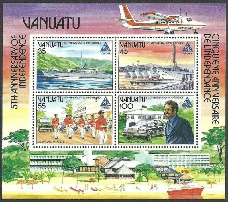 Vanuatu 1985 - Aniv. independentei, bloc neuzat