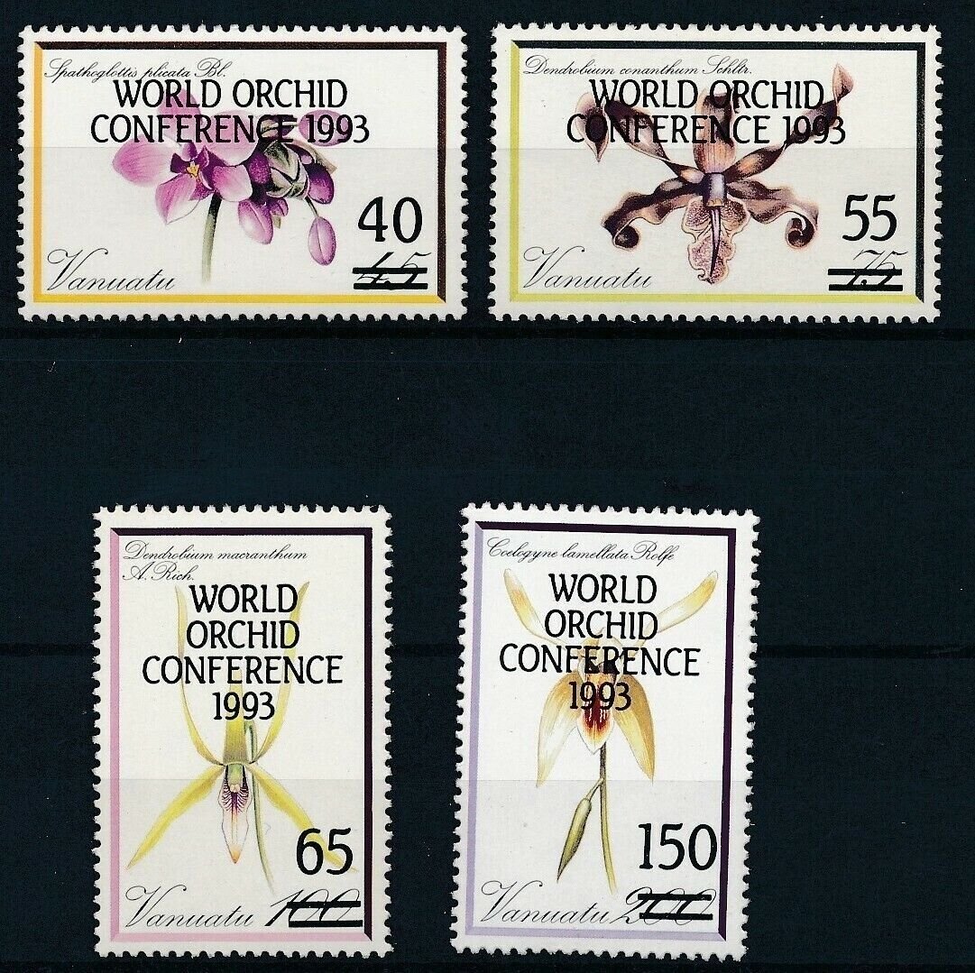 Vanuatu 1993 - Orhidee, flori, supratipar, serie neuzata