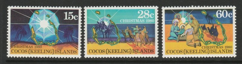 Cocos (Keeling) Islands 1980 - Craciun, serie neuzata