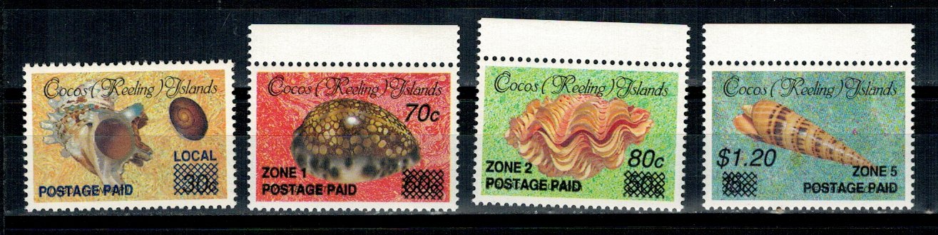 Cocos (Keeling) Islands 1991 - Cochilii, supratipar, serie neuza
