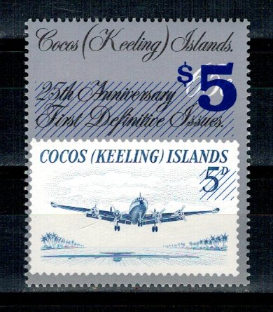 Cocos (Keeling) Islands 1990 - Avion, supratipar, neuzat