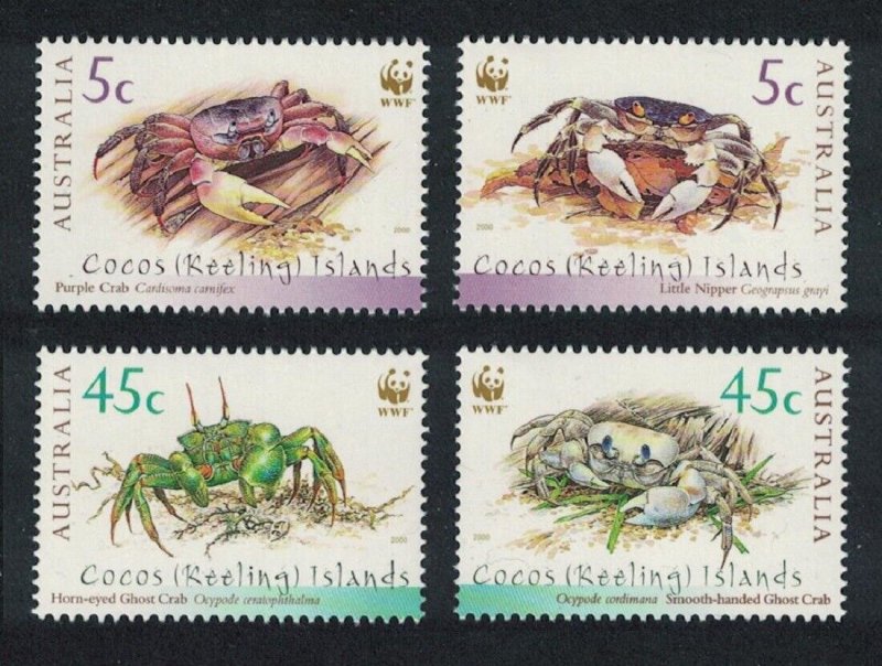 Cocos (Keeling) Islands 2000 - Crabi, fauna WWF, serie neuzata