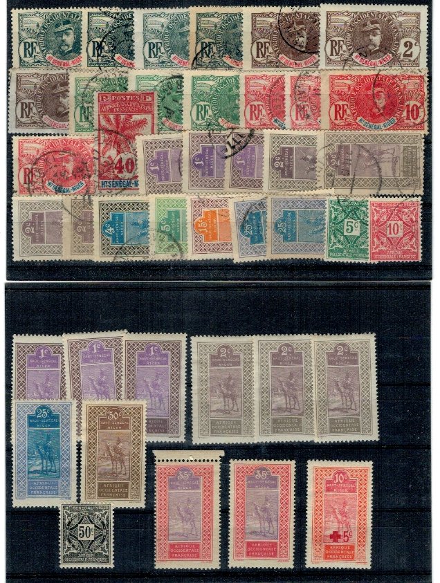 Senegalul de Sus si Niger 1906-1915 - Lot timbre nestamp.-stamp.