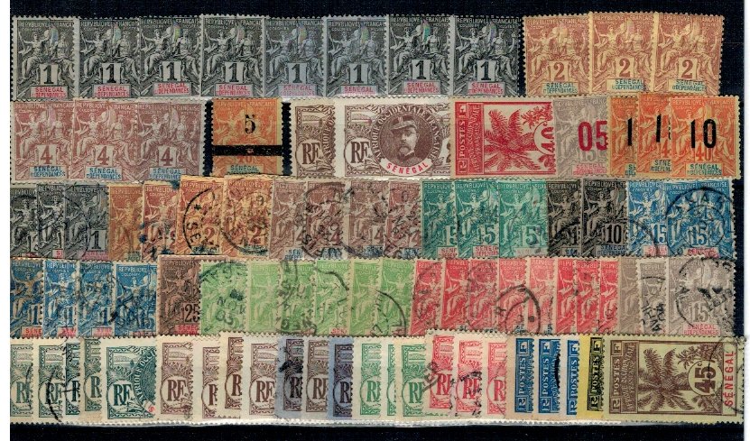 Senegal 1892-1906 - Lot timbre nestampilate si stampilate