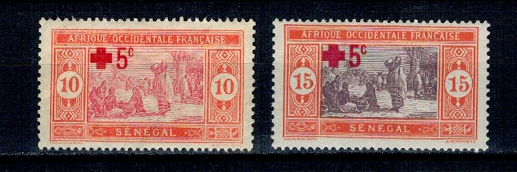 Senegal 1915 - Crucea Rosie, serie nestampilata