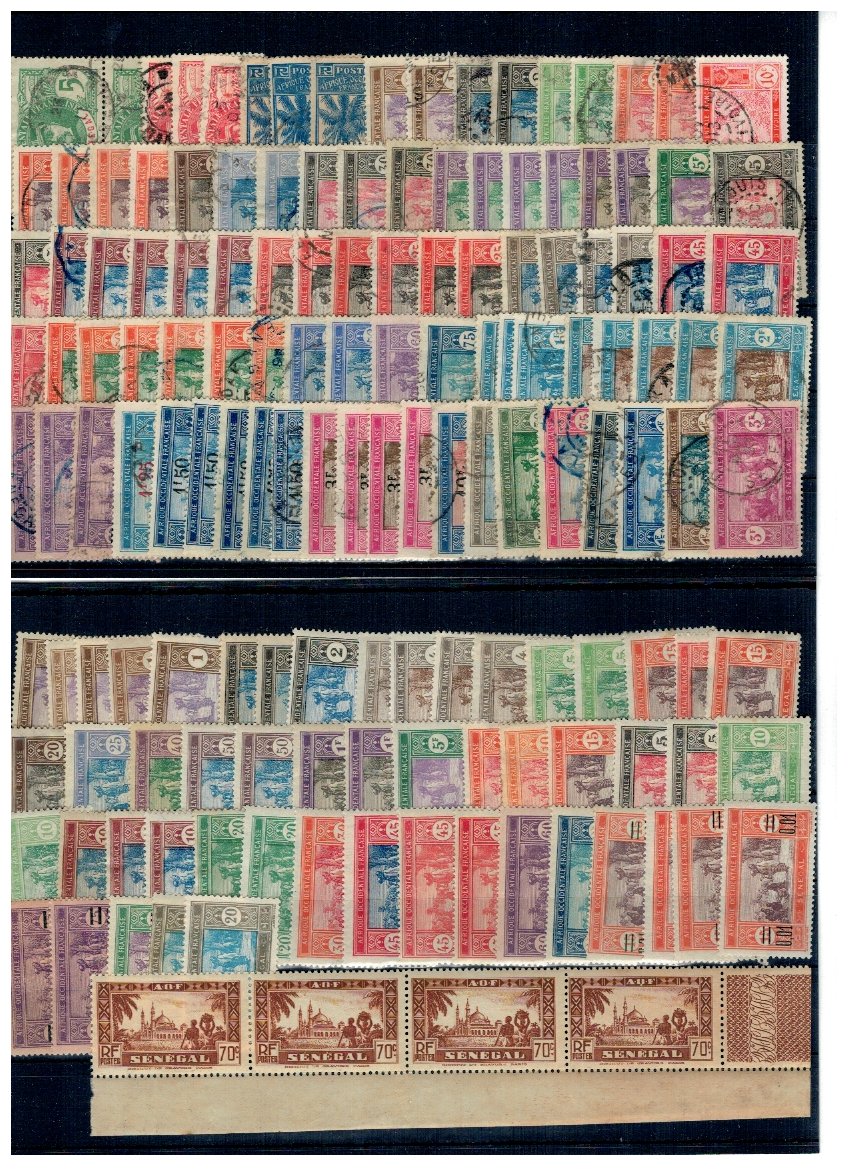Senegal 1906-1935 - Lot timbre nestampilate si stampilate