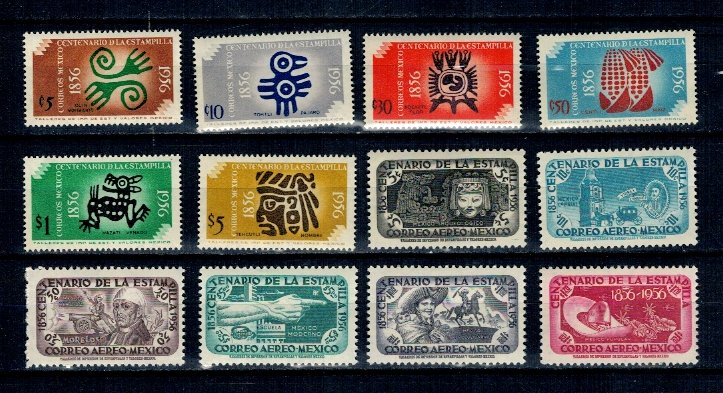 Mexic 1956 - Centenarul marcii postale, serie neuzata
