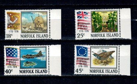 Norfolk Island 1976 - Independenta SUA, serie neuzata