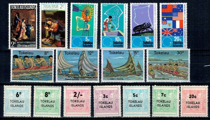 Tokelau - Lot timbre neuzate