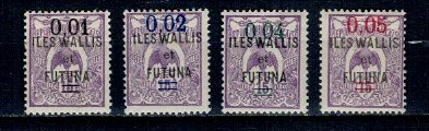Wallis & Futuna 1922 - Uzuale, supratipar, serie nestampilata