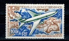 New Caledonia 1973 - Avion DC-10, neuzat