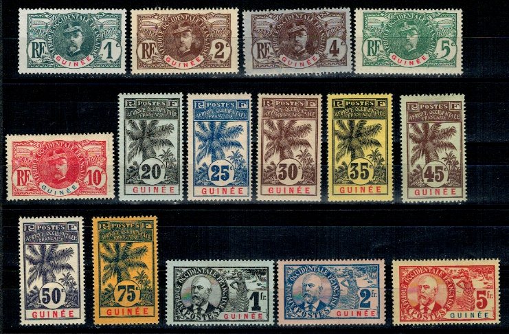 Guinea Franceza 1906/07 - Motive locale, uzuale, serie nestampil