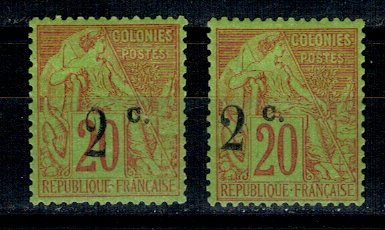 Reunion 1894 (colonie franceza) - Mi 45 nestampilate