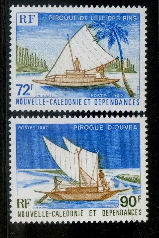 New Caledonia 1987 - Pirogi, serie neuzata