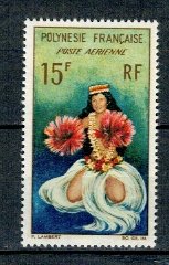 Polinezia Franceza 1964 - Folclor, posta aeriana, neuzat