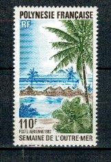 Polinezia Franceza 1982 - Vederi, posta aeriana, neuzat