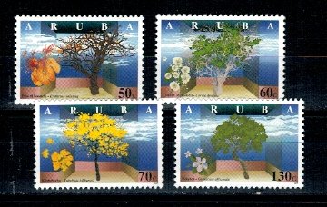 Aruba 1997 - Copaci infloriti, flora, serie neuzata