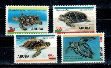 Aruba 1995 - Fauna protejata, broaste testoase, serie neuzata