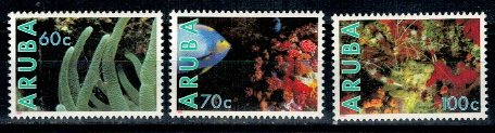 Aruba 1990 - Fauna-flora marina, serie neuzata