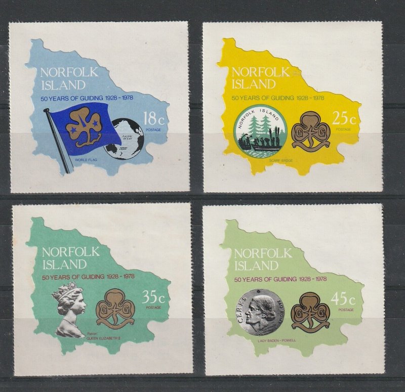 Norfolk Island 1978 - Cercetasi, girl guides, serie timbre autoc