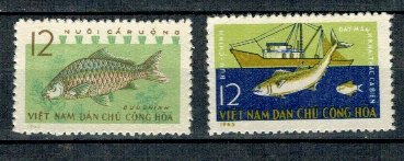 Vietnam 1963 - Pescuit, pesti, serie nestampilata
