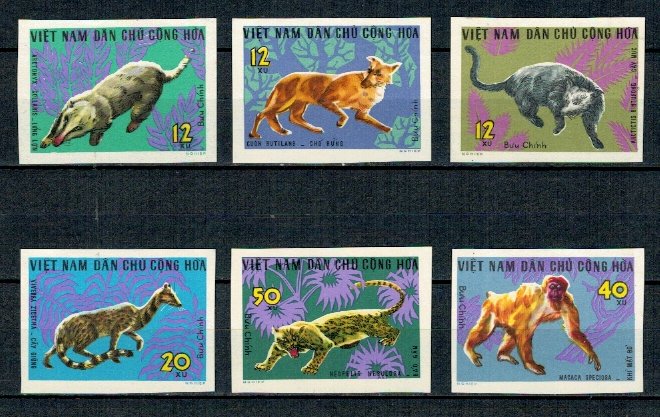 Vietnam 1967 - Fauna, animale, serie ndt nestampilata
