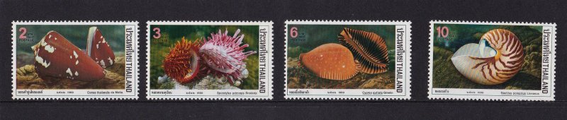 Thailanda 1989 - Fauna marina, cochilii, serie neuzata