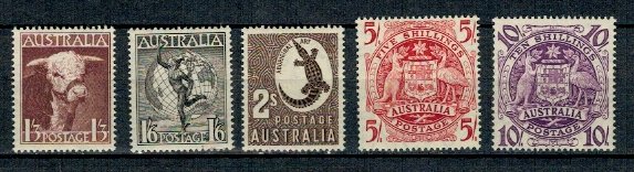 Australia 1948-1950 - Uzuale, serie incompl. neuzata
