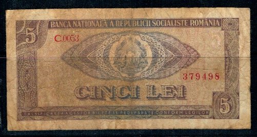 Romania 1966 - 5 lei, uzat