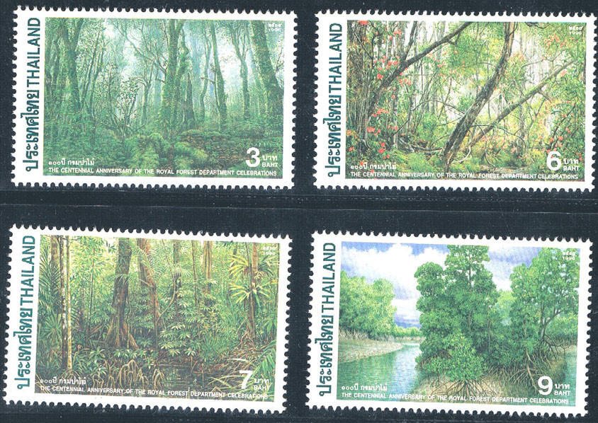 Thailanda 1996 - Flora, paduri, serie neuzata