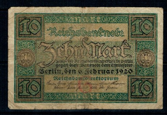 Germania 1920 - 10 Mark, circulata